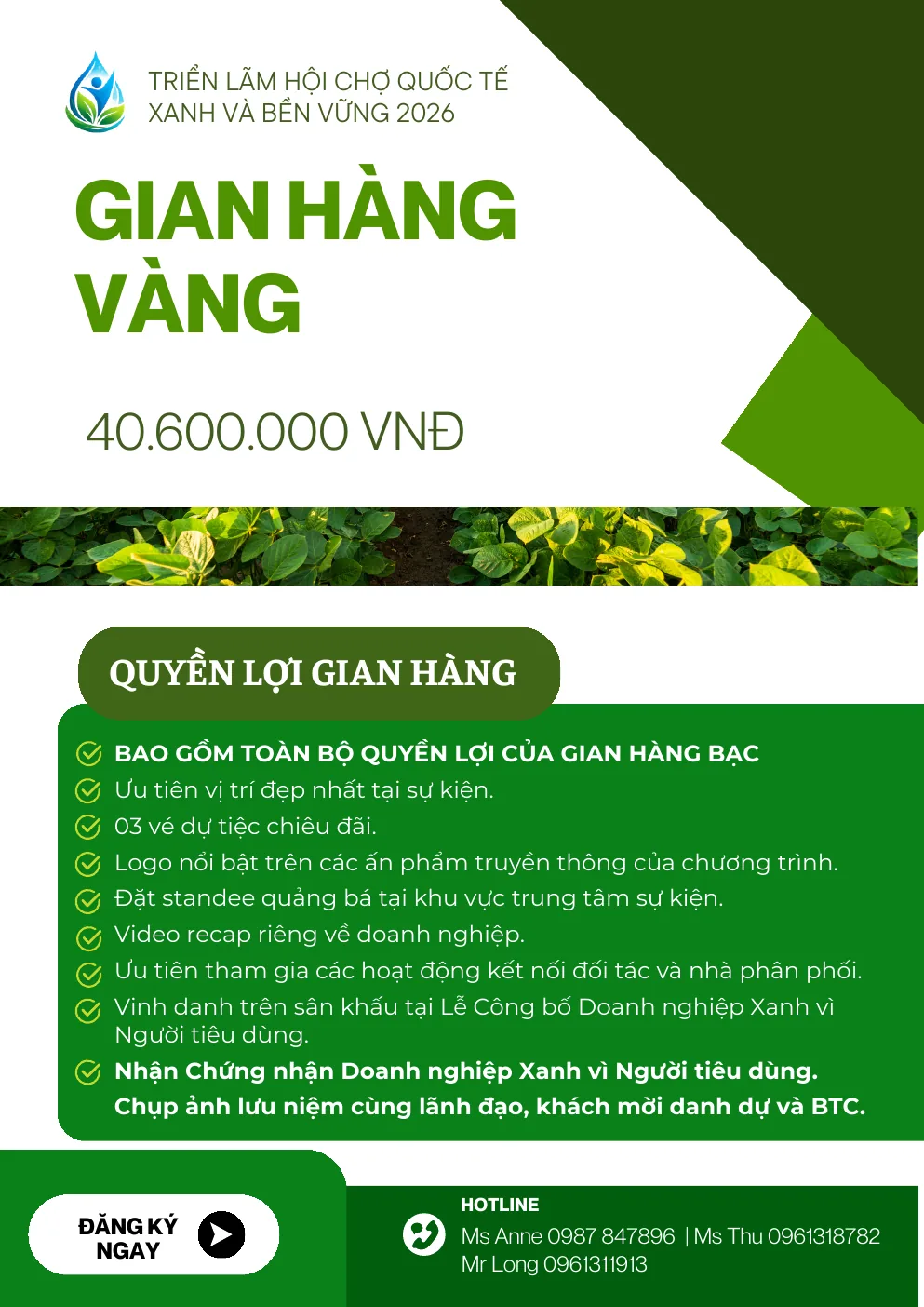 Gói gian hàng Vàng